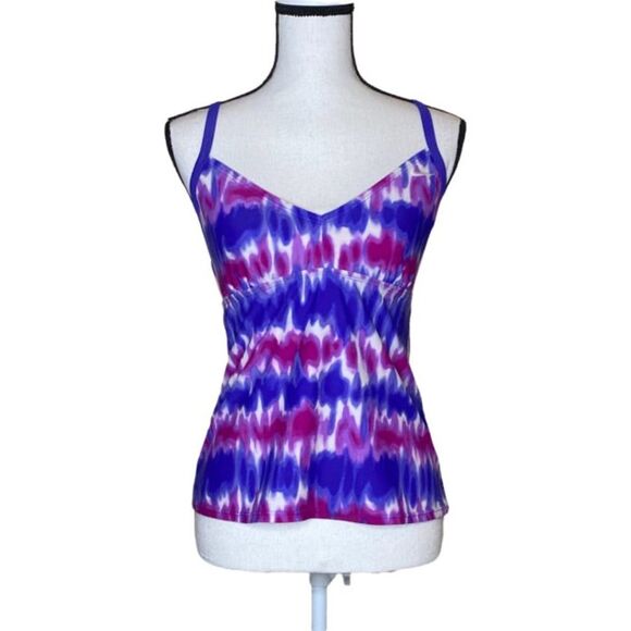 Nike Tie-Dye Tankini Top - Size 10 - Picture 1 of 5